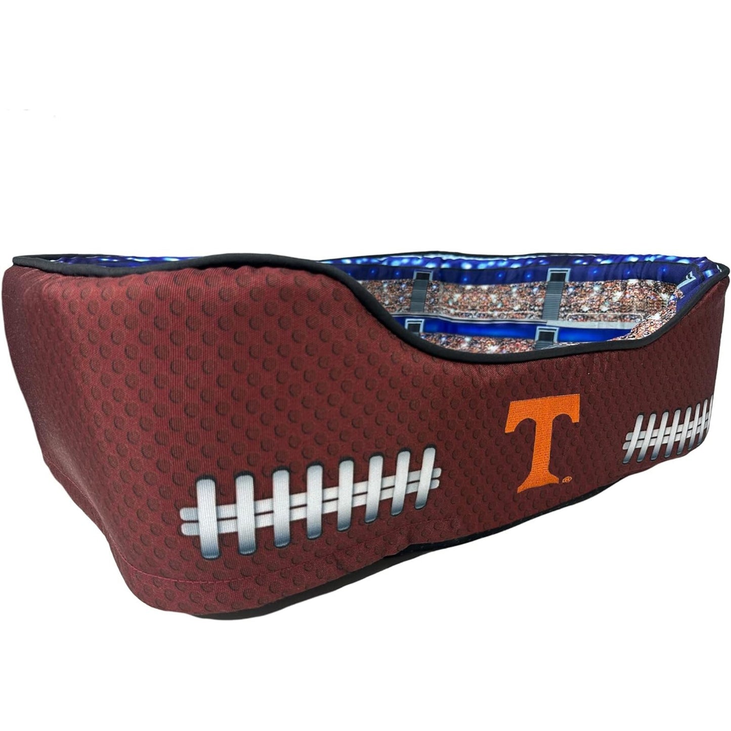 Pets First NCAA Football Stadium Pillow Bed for Dogs & Cats Sporty Dog Bed