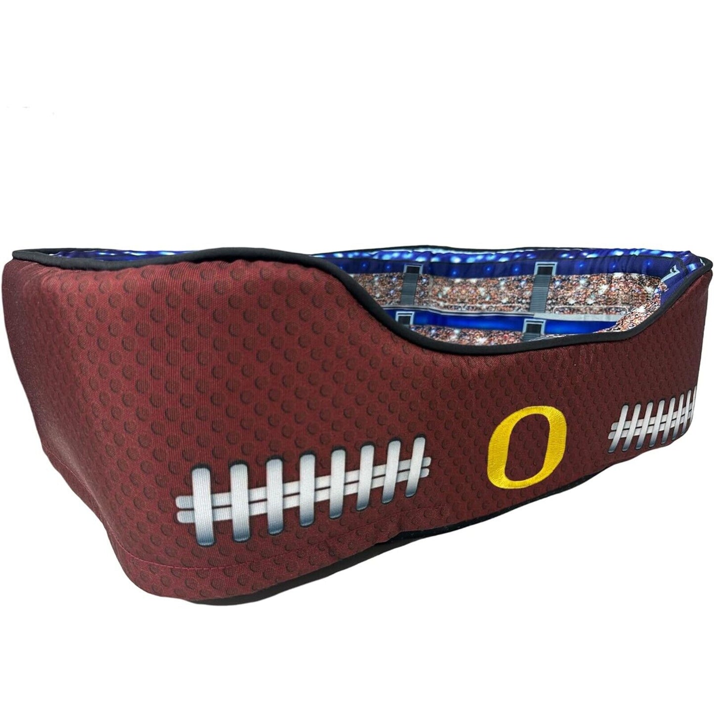 Pets First NCAA Football Stadium Pillow Bed for Dogs & Cats Sporty Dog Bed
