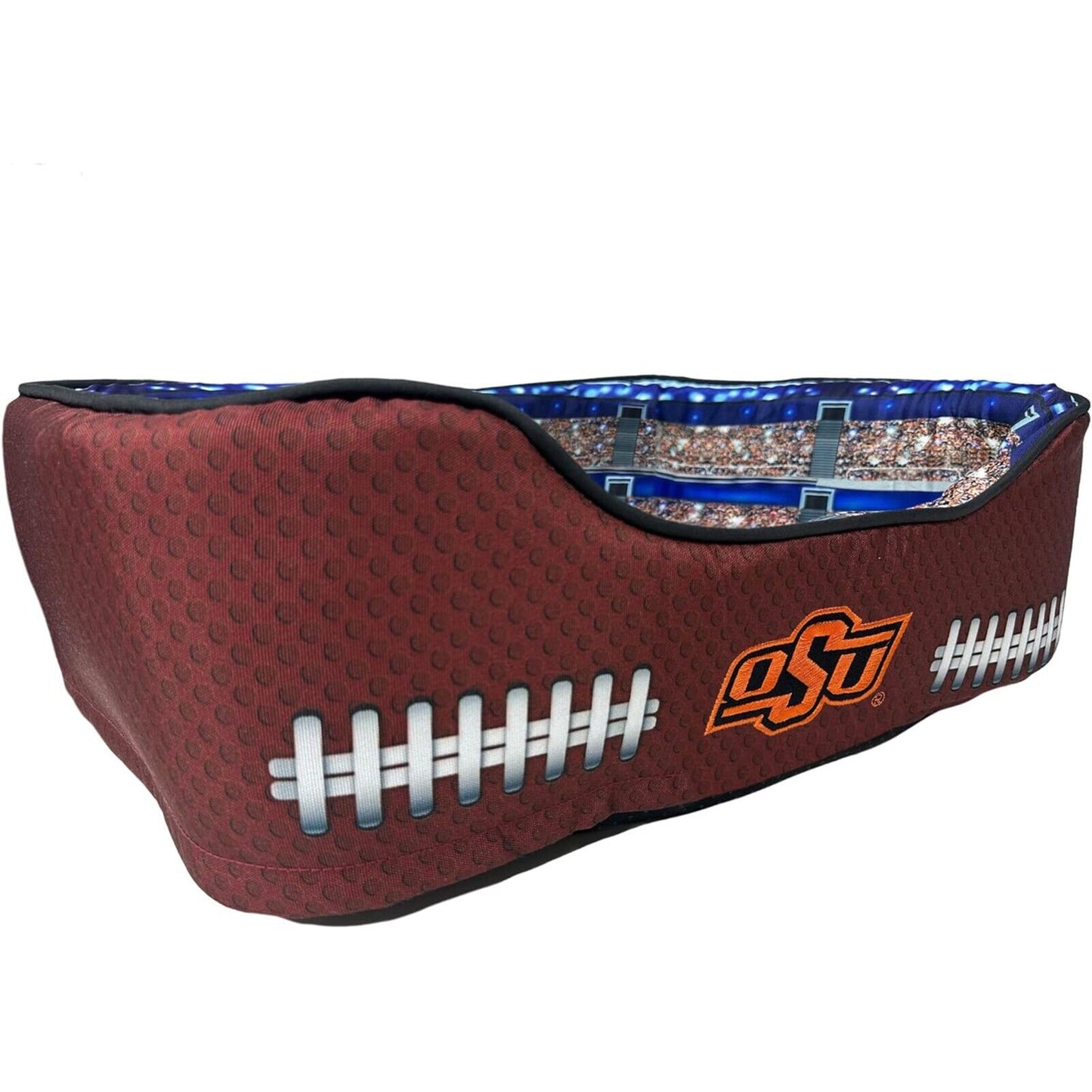 Pets First NCAA Football Stadium Pillow Bed for Dogs & Cats Sporty Dog Bed