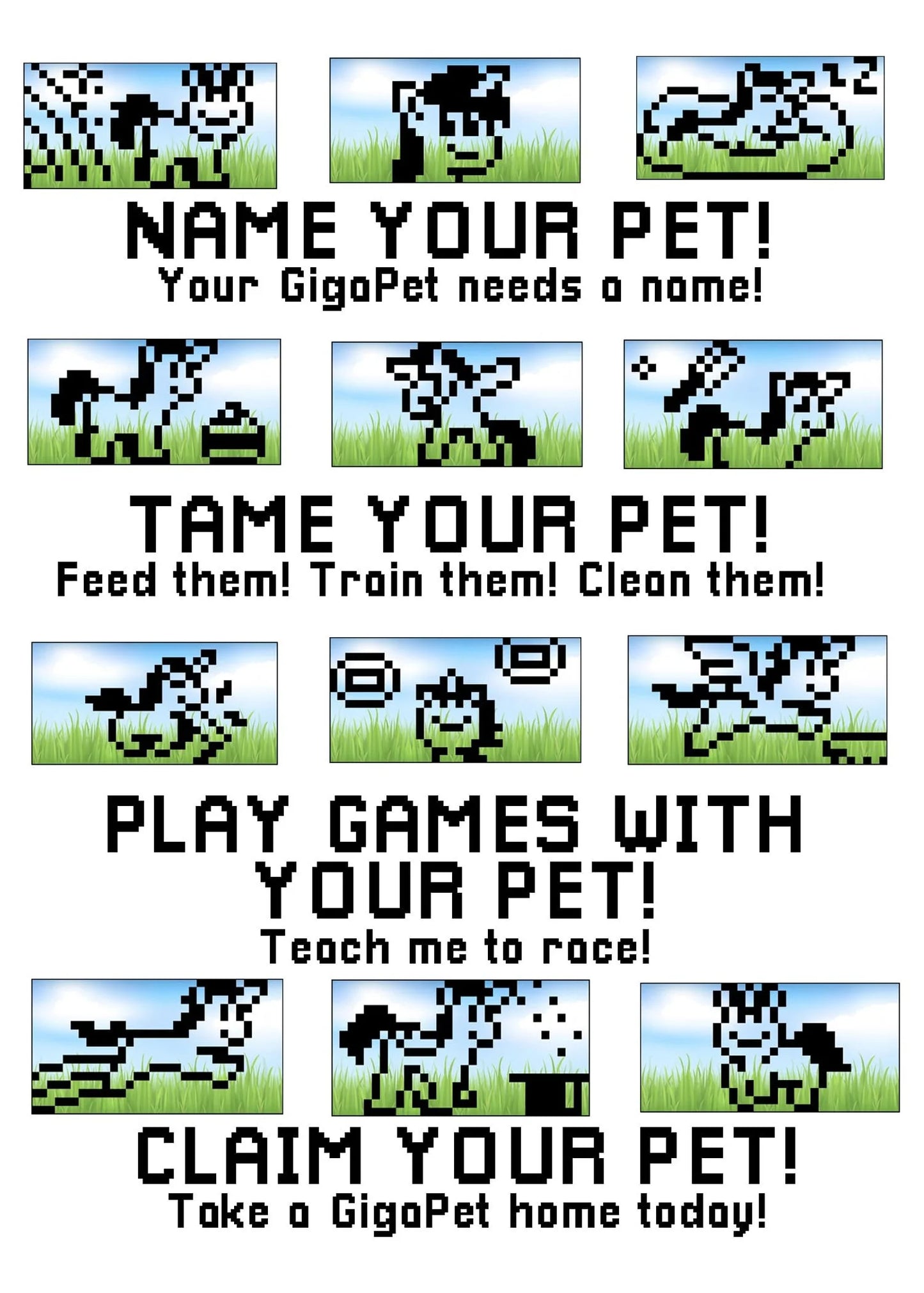 Giga Pets Unicorn Virtual Pet, Blue, Product Width 2 In