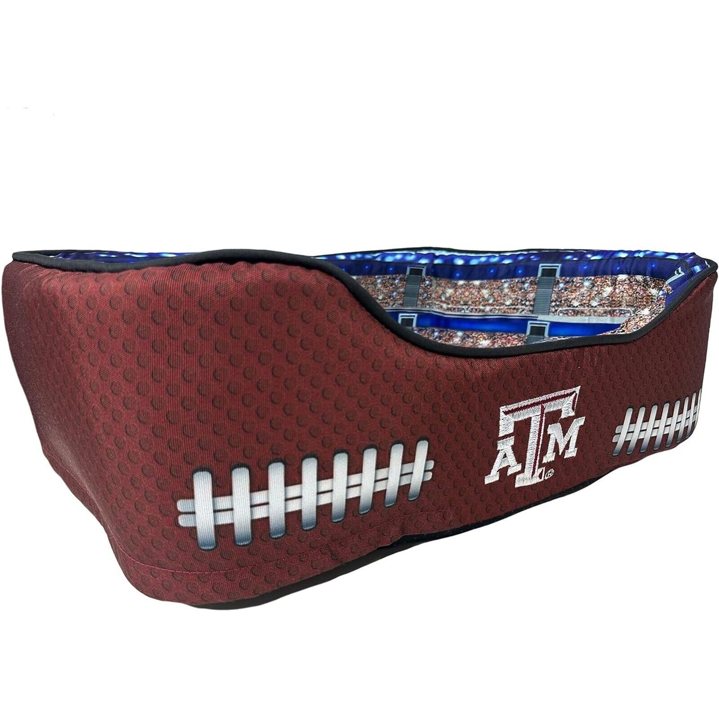 Pets First NCAA Football Stadium Pillow Bed for Dogs & Cats Sporty Dog Bed