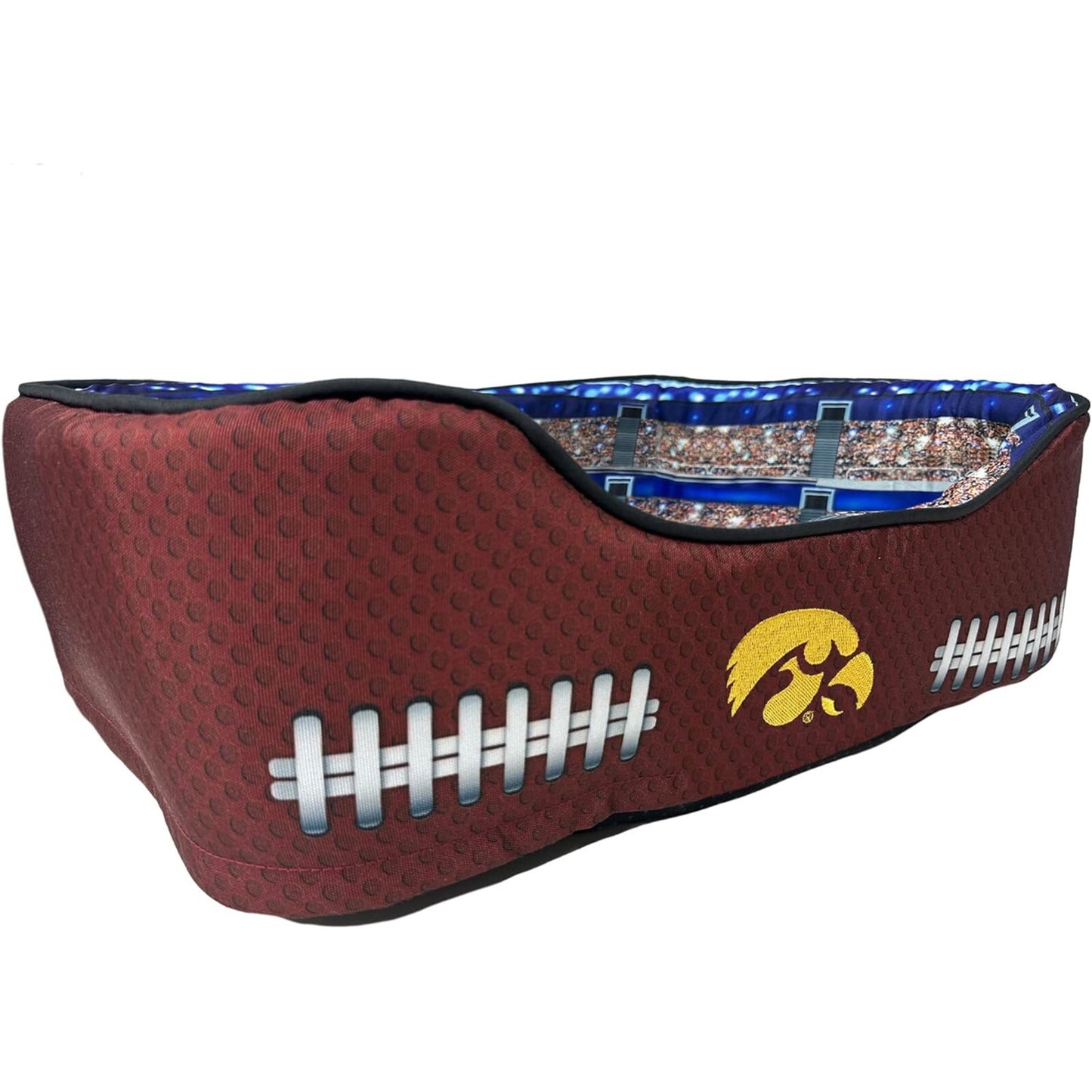 Pets First NCAA Football Stadium Pillow Bed for Dogs & Cats Sporty Dog Bed