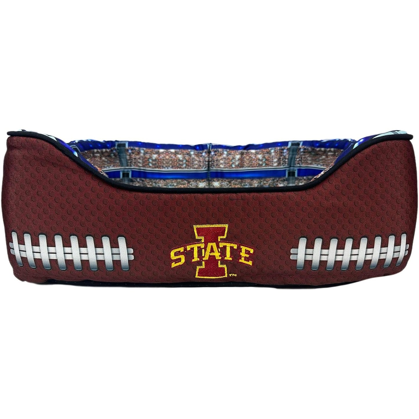 Pets First NCAA Football Stadium Pillow Bed for Dogs & Cats Sporty Dog Bed