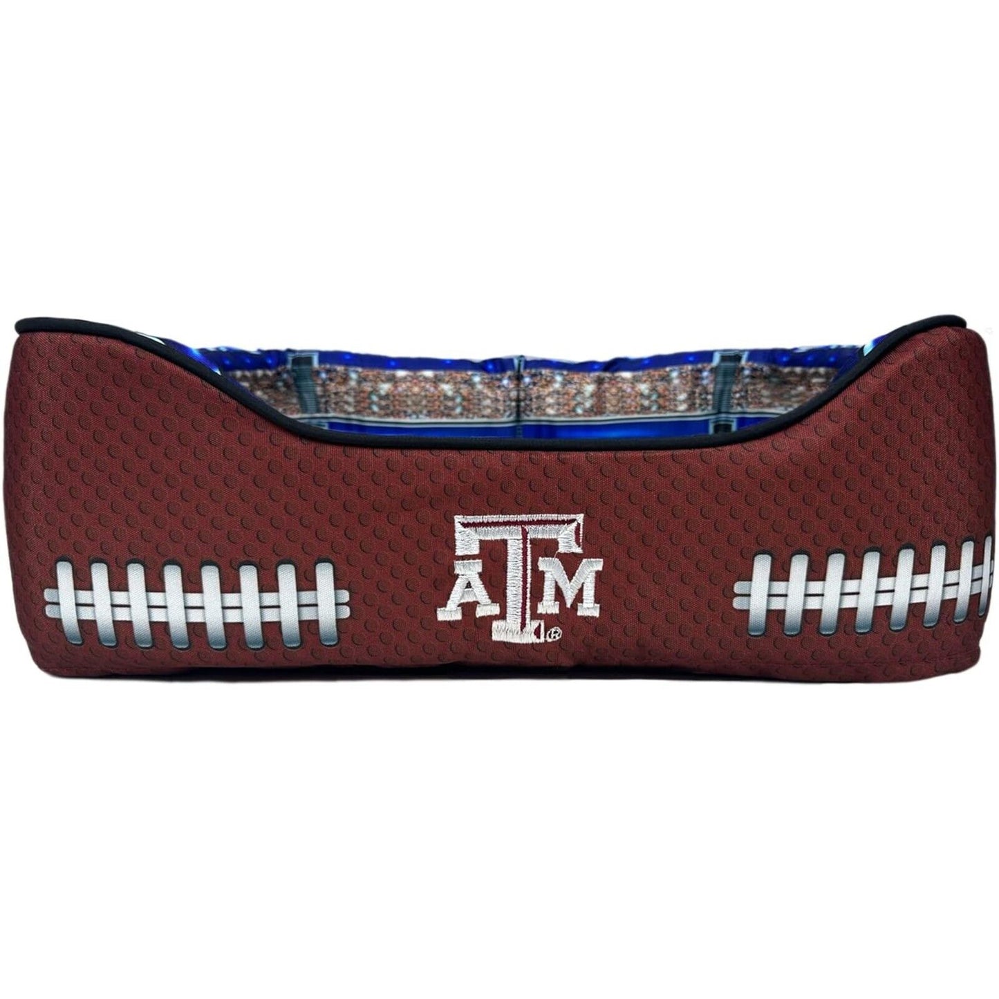 Pets First NCAA Football Stadium Pillow Bed for Dogs & Cats Sporty Dog Bed