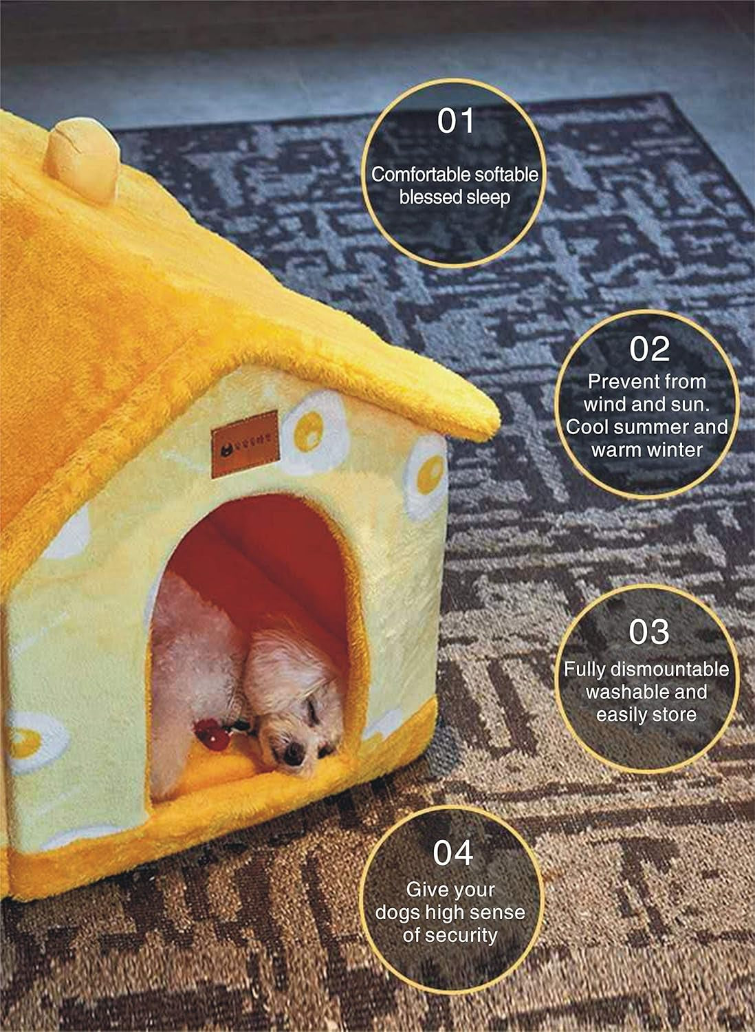 Promotion Now Portable Foldable Dog House Made from Arctic Fleece or Diamond Fleece Soft and Lovely Bed Warm Winter Dog Kennel Pet Product