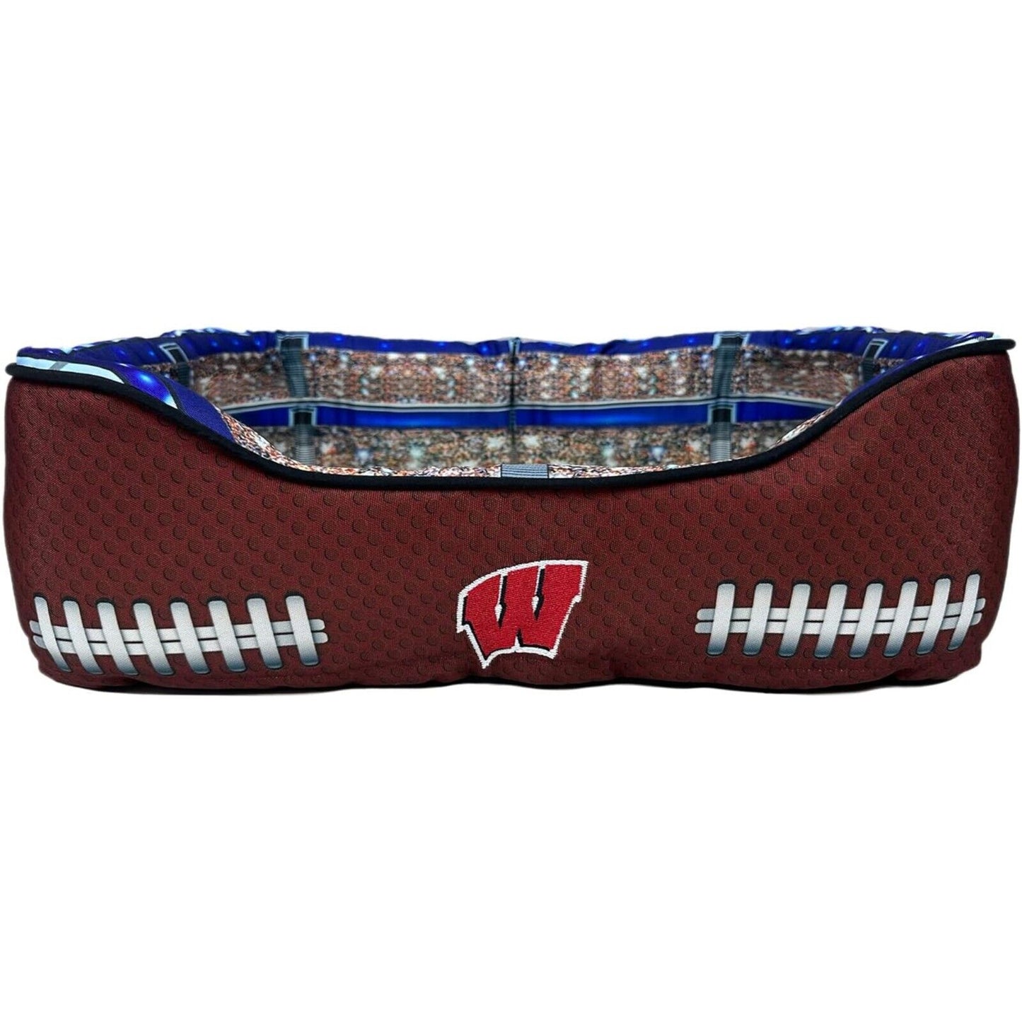 Pets First NCAA Football Stadium Pillow Bed for Dogs & Cats Sporty Dog Bed