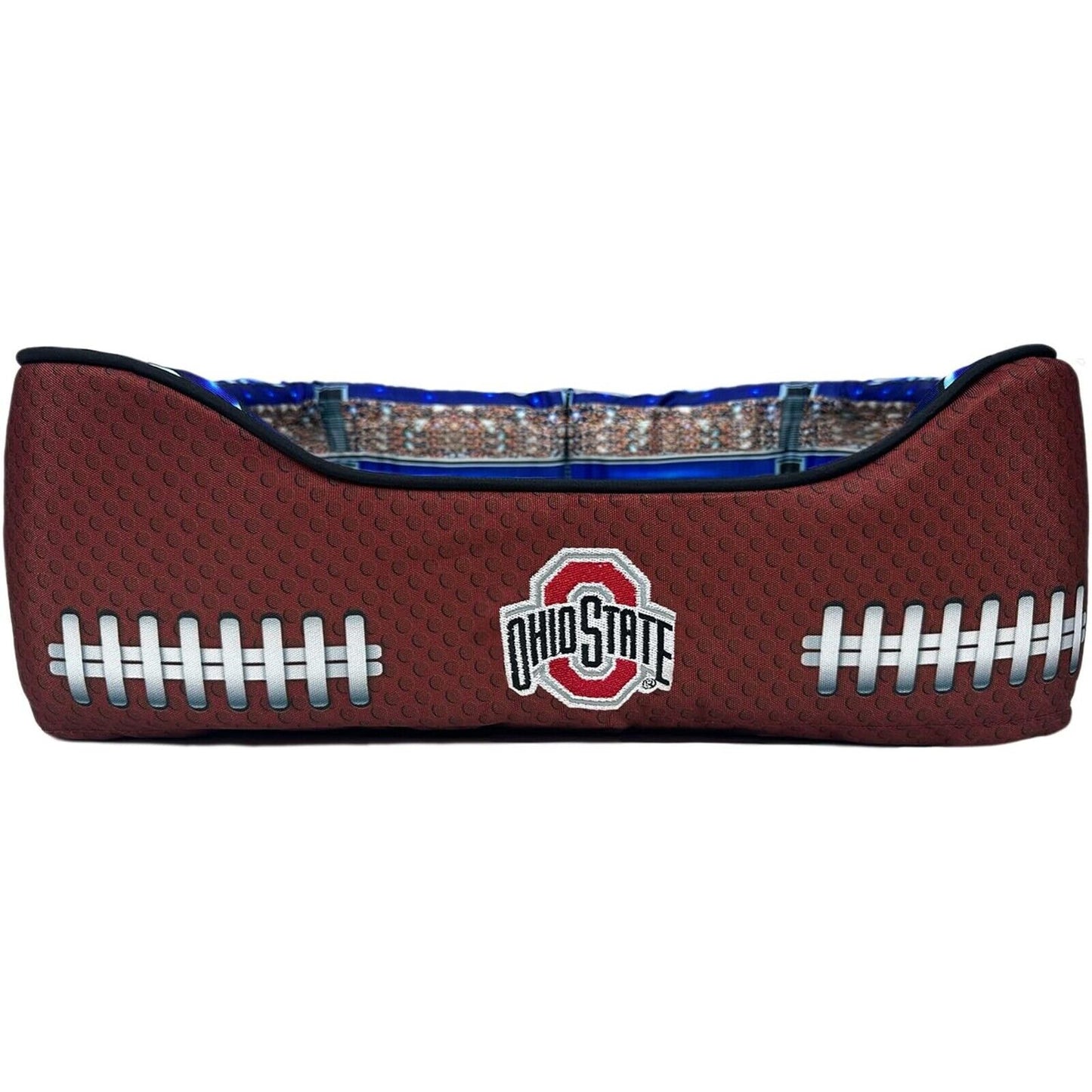 Pets First NCAA Football Stadium Pillow Bed for Dogs & Cats Sporty Dog Bed