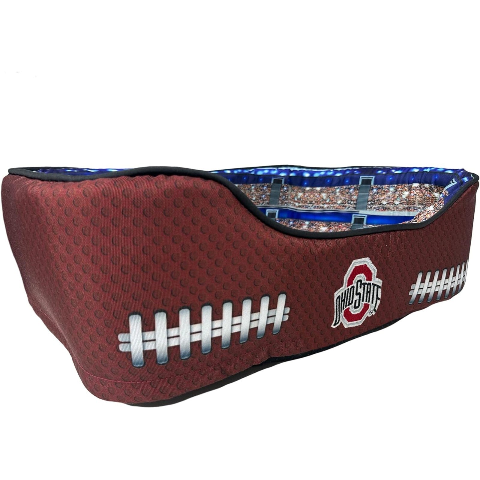 Pets First NCAA Football Stadium Pillow Bed for Dogs & Cats Sporty Dog Bed