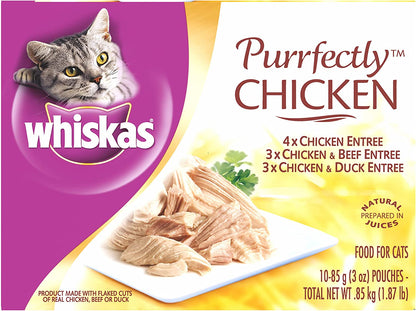 Purrfectly Chicken Variety Pack Wet Cat Food 3 Ounces (10 Count)