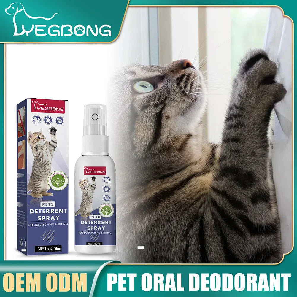 50Ml Natural Cat Scratch Deterrents Spray No Stimulation anti Scratch Furniture Sofa Protector for Indoor Use Pet Product