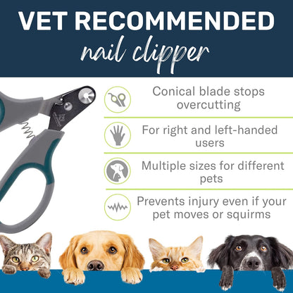 Pet Nail Clipper for Dogs – Dog Nail Trimmer for Safer Grooming Care - Clean, Quiet, and Easy-To-Use Stainless Steel Claw Trimmer - (3Mm Hole)