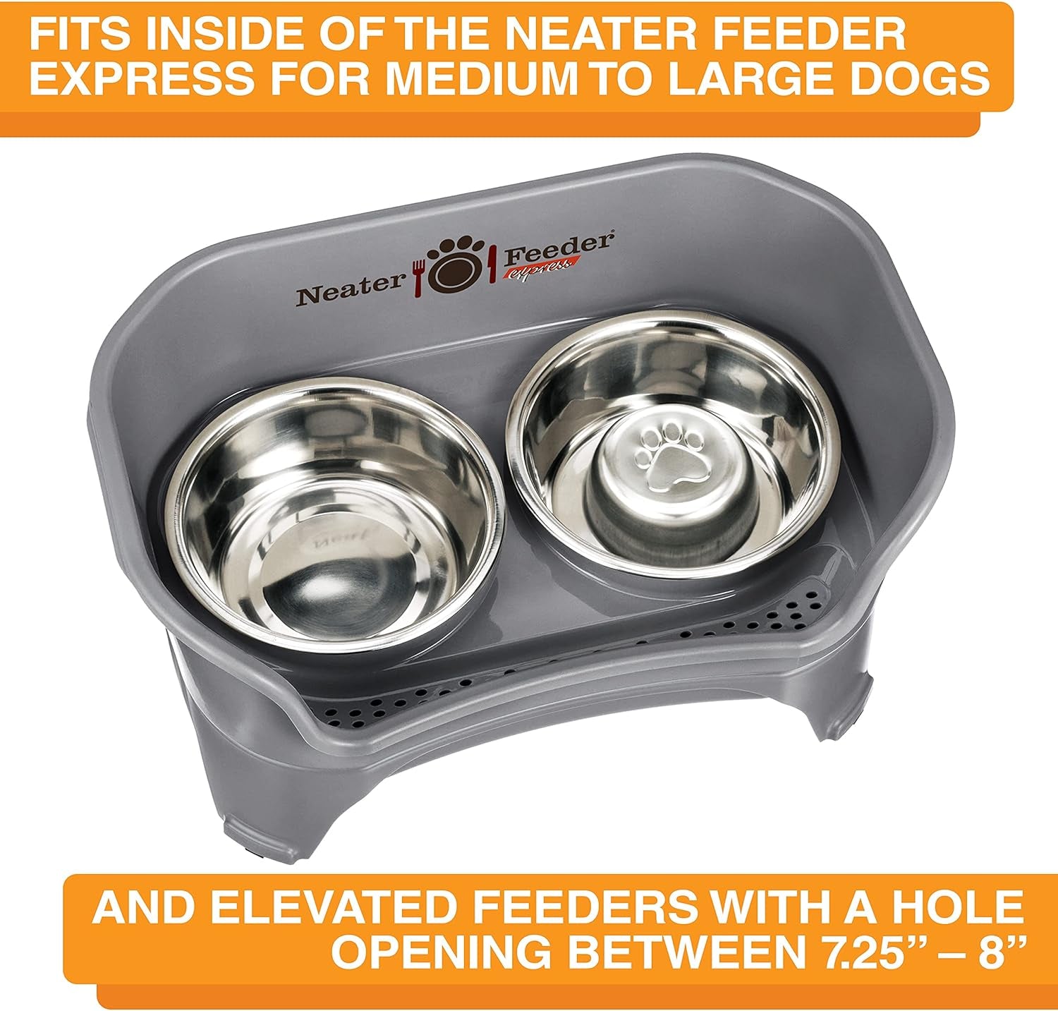 Stainless Steel Slow Feed Dog Bowl for Fast Eating Large Breed, Metal Slow Feeder Dog Bowl Fits in Large Neater Feeders, for Puppy or Dogs (>40 Lbs), 3 Cup Food Capacity