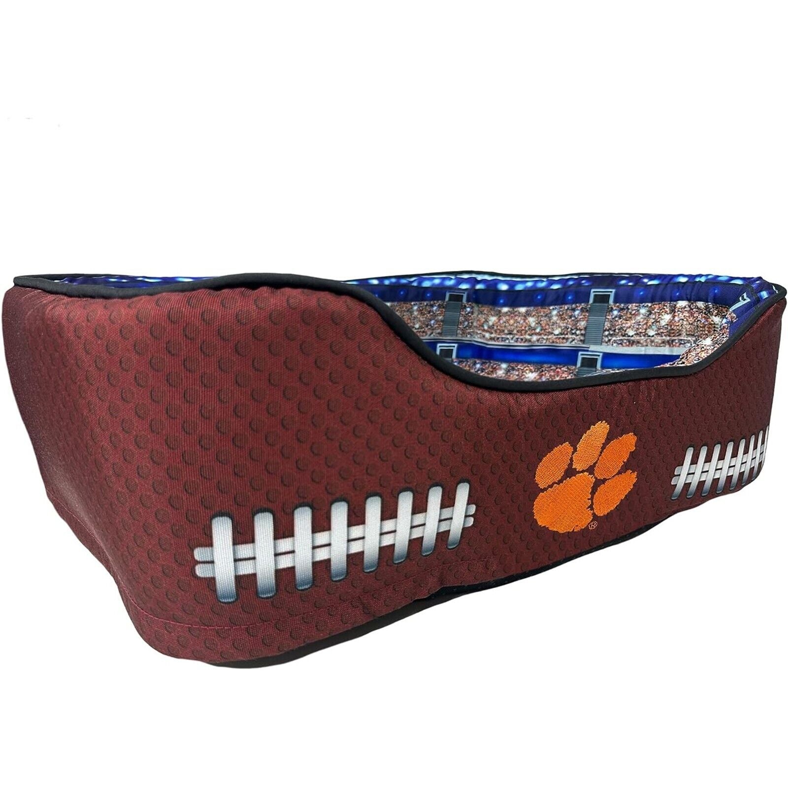 Pets First NCAA Football Stadium Pillow Bed for Dogs & Cats Sporty Dog Bed