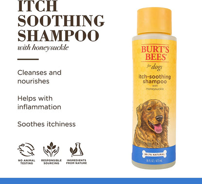 Natural Itch Soothing Shampoo for Dogs | Made with Avocado & Honeysuckle | Best Dog Shampoo for Fast Itch Relief | Itch Relieving Dog Shampoo, 16 Oz 2 Pack