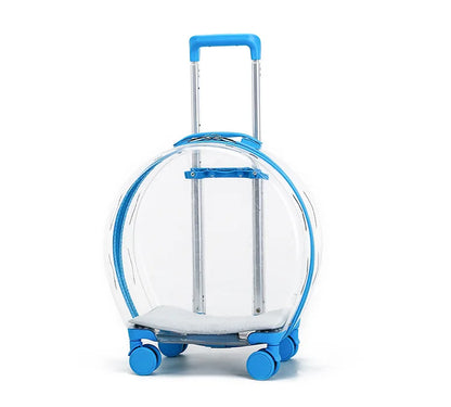 Trolley Suitcase Carrier Transparent Pet Carrying Bag Cats Conveyors Carrying and Strollers Cat Cage with Wheels Pet Products