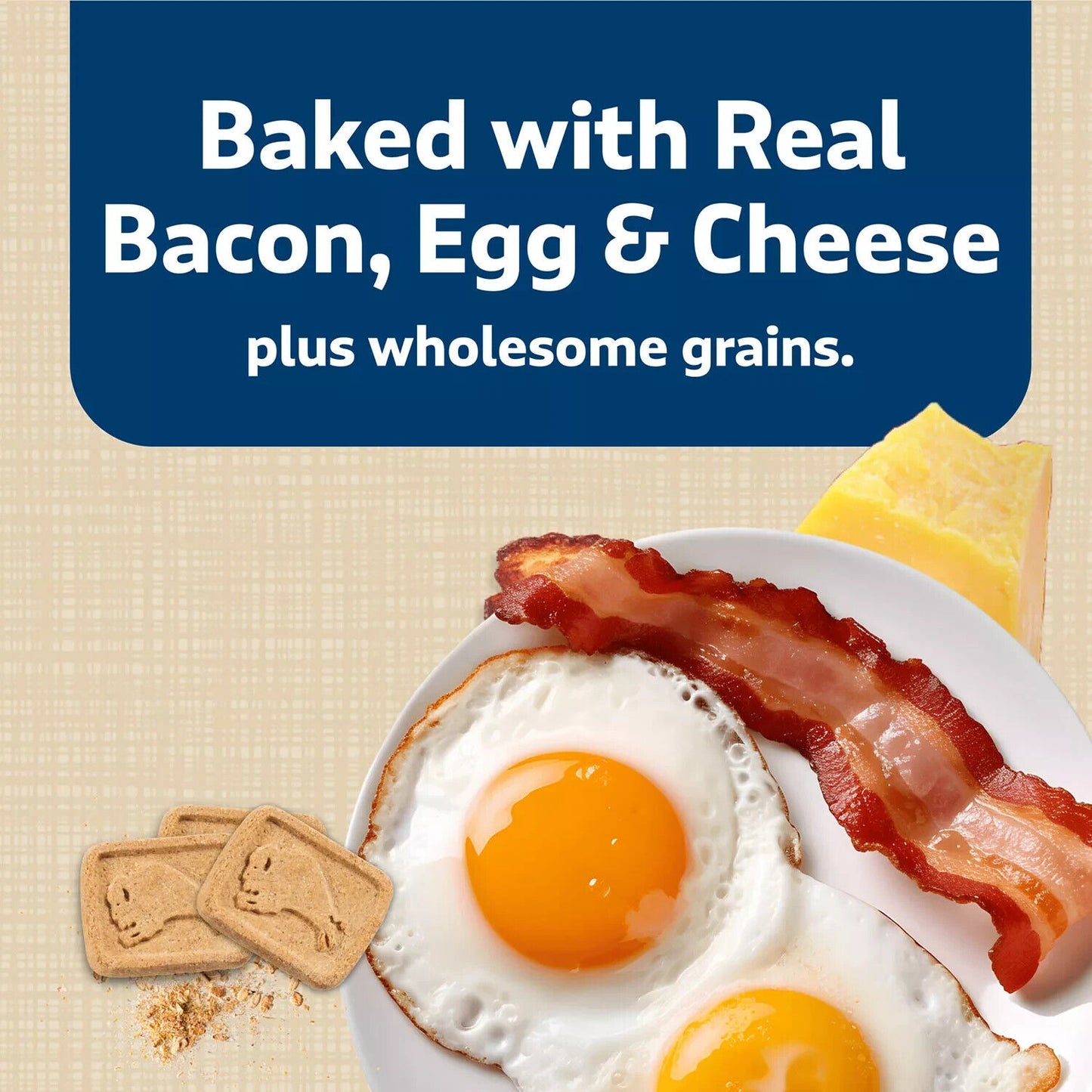 BLUE Buffalo Health Bars Crunchy Dog Treat Biscuits, Bacon, Egg & Cheese 80 Oz.