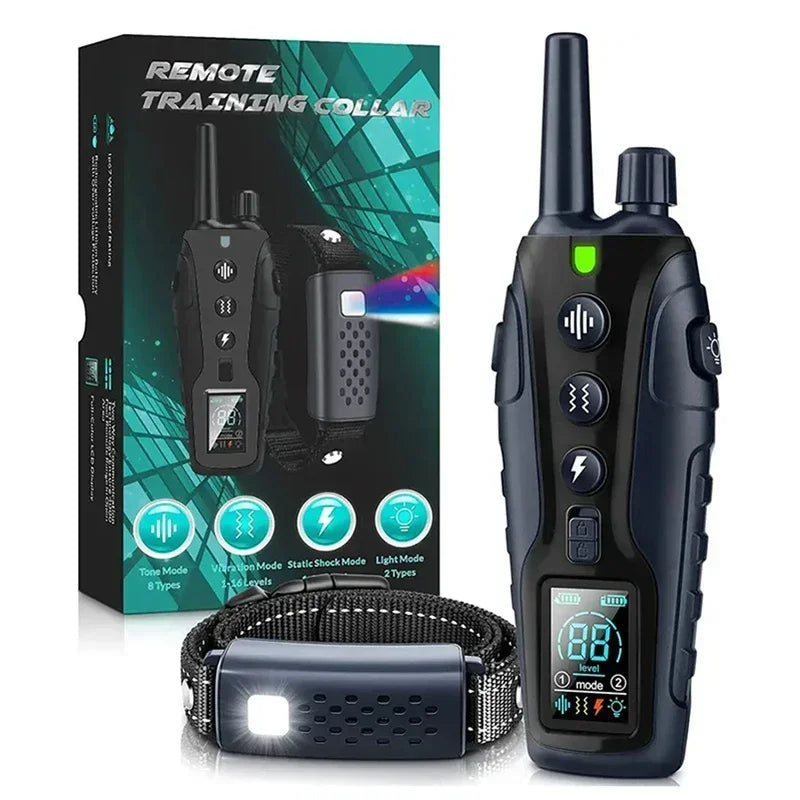 1000M Smart Dog Training Collar with Remote Electric Shocker Suitable for Preventing Dog Barking Pet Behavior Training Supplies
