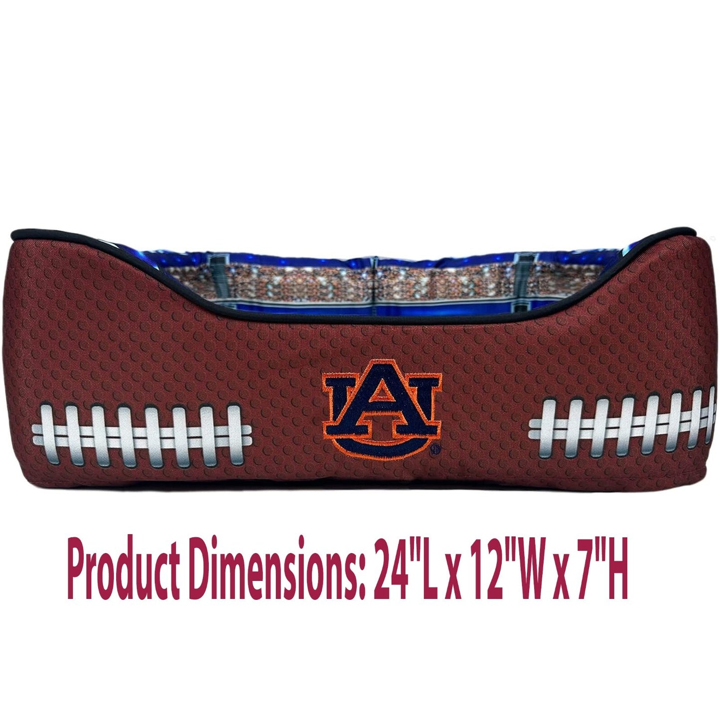 Pets First NCAA Football Stadium Pillow Bed for Dogs & Cats Sporty Dog Bed