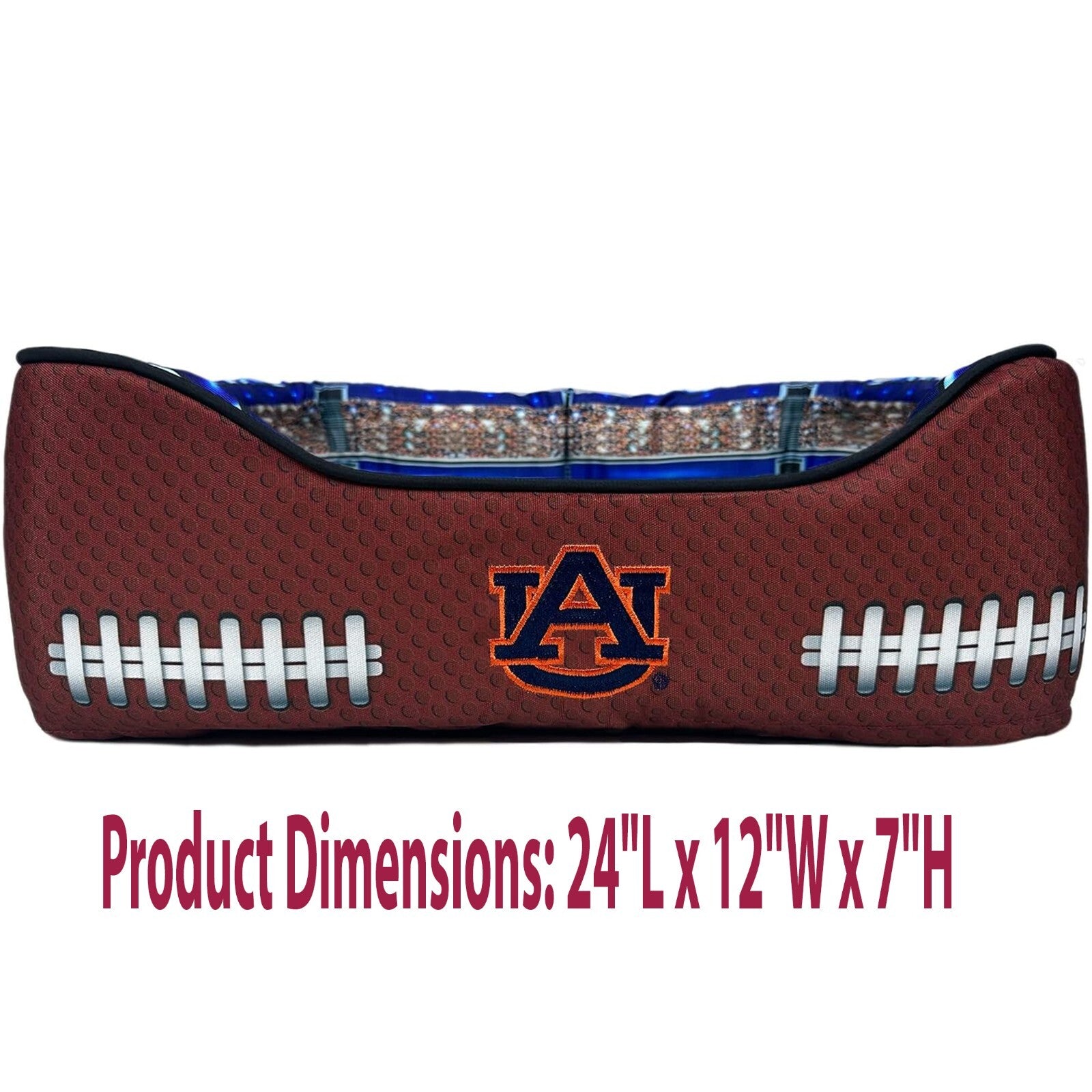 Pets First NCAA Football Stadium Pillow Bed for Dogs & Cats Sporty Dog Bed
