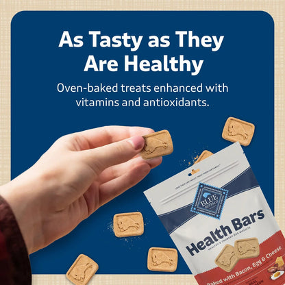 BLUE Buffalo Health Bars Crunchy Dog Treat Biscuits, Bacon, Egg & Cheese 80 Oz.