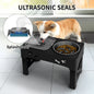 2-In-1 Adjustable Height Slow Feeding Bowl for Small to Medium Dogs and Cats
