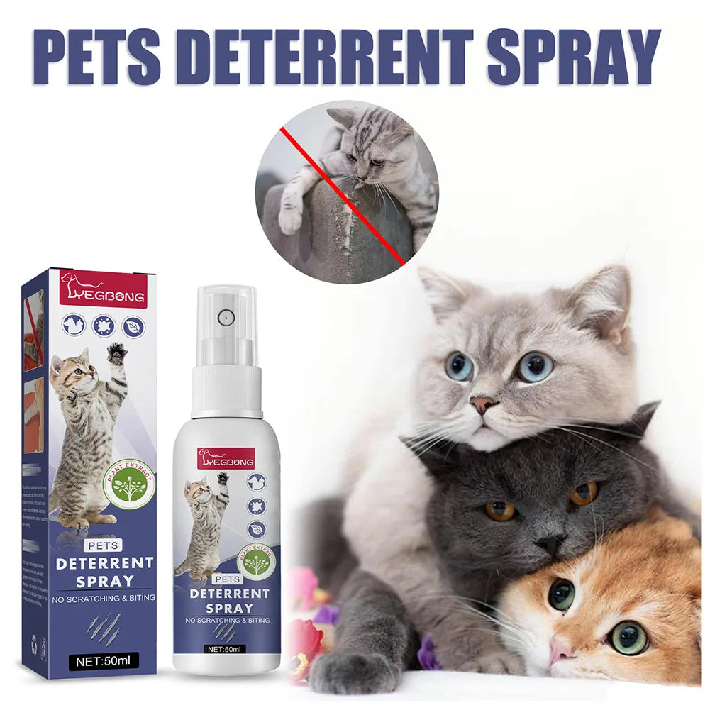 50Ml Natural Cat Scratch Deterrents Spray No Stimulation anti Scratch Furniture Sofa Protector for Indoor Use Pet Product
