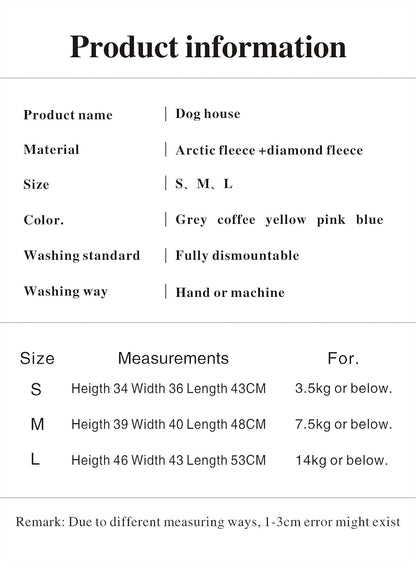 Promotion Now Portable Foldable Dog House Made from Arctic Fleece or Diamond Fleece Soft and Lovely Bed Warm Winter Dog Kennel Pet Product