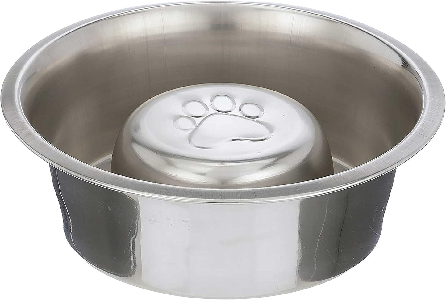 Stainless Steel Slow Feed Dog Bowl for Fast Eating Large Breed, Metal Slow Feeder Dog Bowl Fits in Large Neater Feeders, for Puppy or Dogs (>40 Lbs), 3 Cup Food Capacity