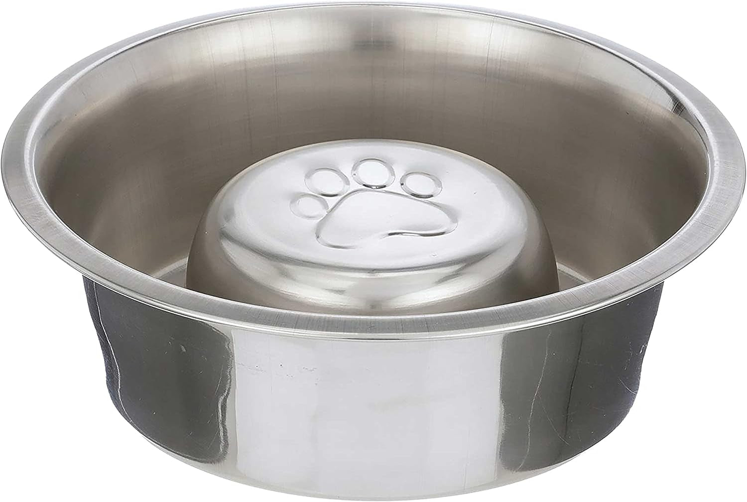 Stainless Steel Slow Feed Dog Bowl for Fast Eating Large Breed, Metal Slow Feeder Dog Bowl Fits in Large Neater Feeders, for Puppy or Dogs (>40 Lbs), 3 Cup Food Capacity
