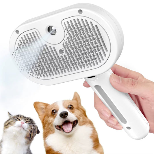Spray Cat Brush for Shedding Remove Static Flying Hair Pet Grooming Brush Self Cleaning Dog Brush