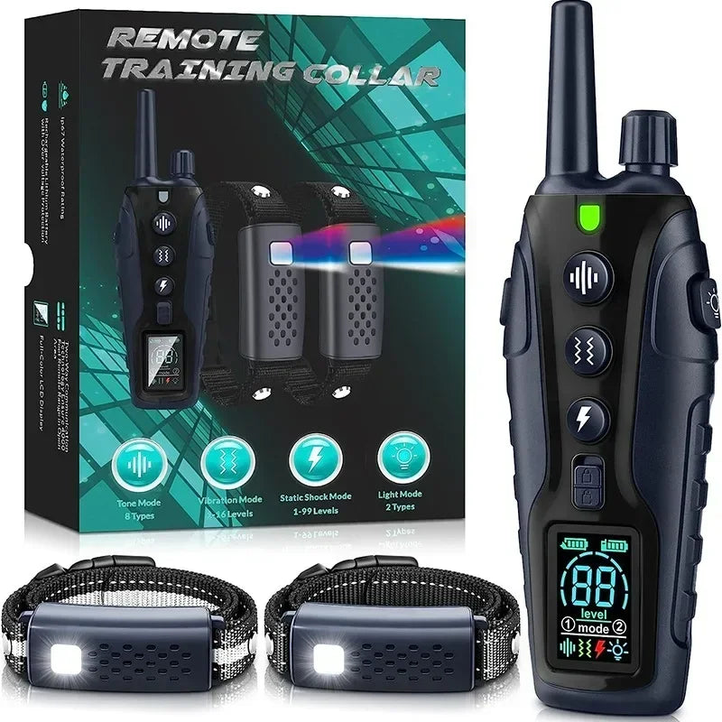 1000M Smart Dog Training Collar with Remote Electric Shocker Suitable for Preventing Dog Barking Pet Behavior Training Supplies