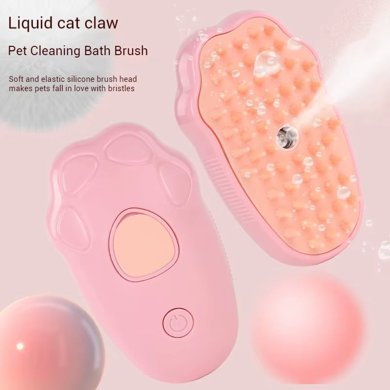 2025 New Rechargeable Pet Spray Brush Removing Cat Hair and Loosse Hair for Animal Cat Dog Pet Handle Steamy Massage Groom Brush