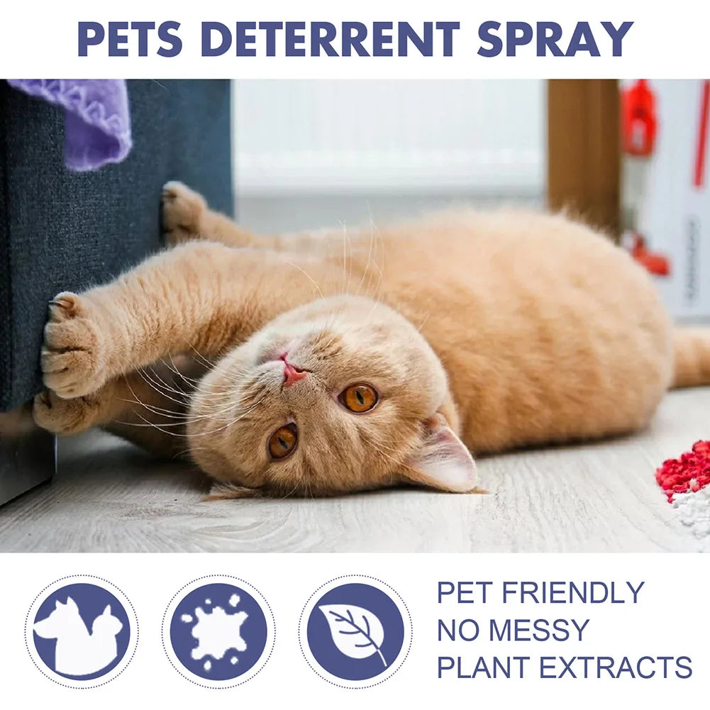 50Ml Natural Cat Scratch Deterrents Spray No Stimulation anti Scratch Furniture Sofa Protector for Indoor Use Pet Product