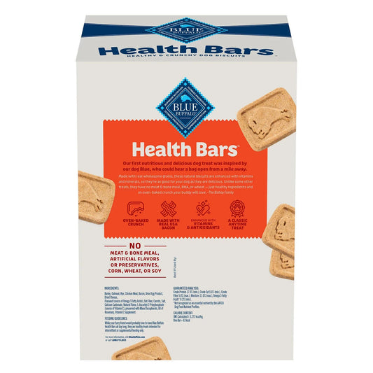 BLUE Buffalo Health Bars Crunchy Dog Treat Biscuits, Bacon, Egg & Cheese 80 Oz.